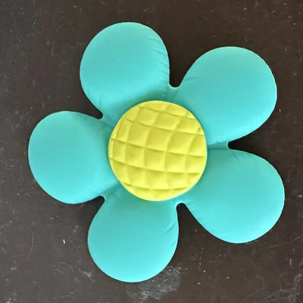 Oversized Blue & Yellow Flower Shoe Charm – Accessory for Crocs, Clogs, DIY Deco